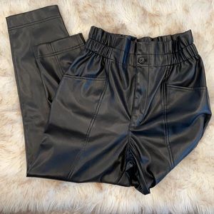 Madewell Vegan leather paper bag pants